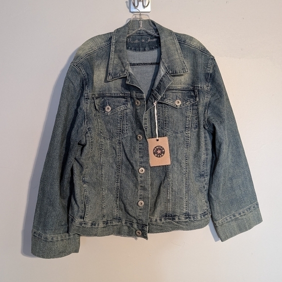 NWT Jean Jacket Size 3X - Picture 1 of 16